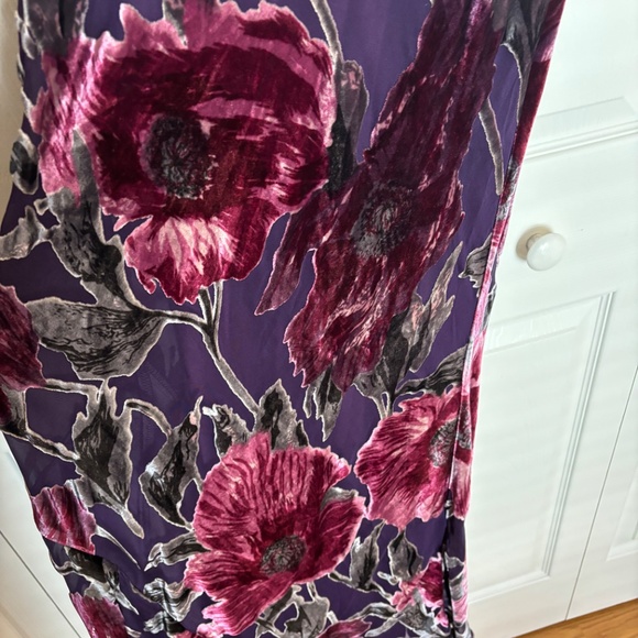 Cashe Vintage 90s Velvet Floral Maxi Dress - Picture 3 of 5